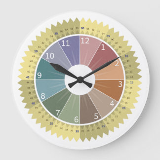 Grande Horloge Ronde Flower Rainbow