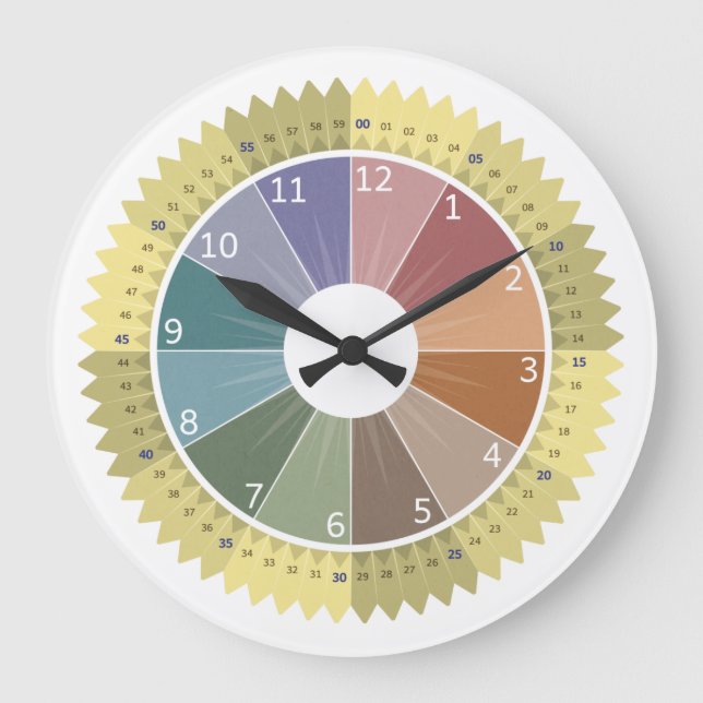 Grande Horloge Ronde Flower Rainbow (Recto)