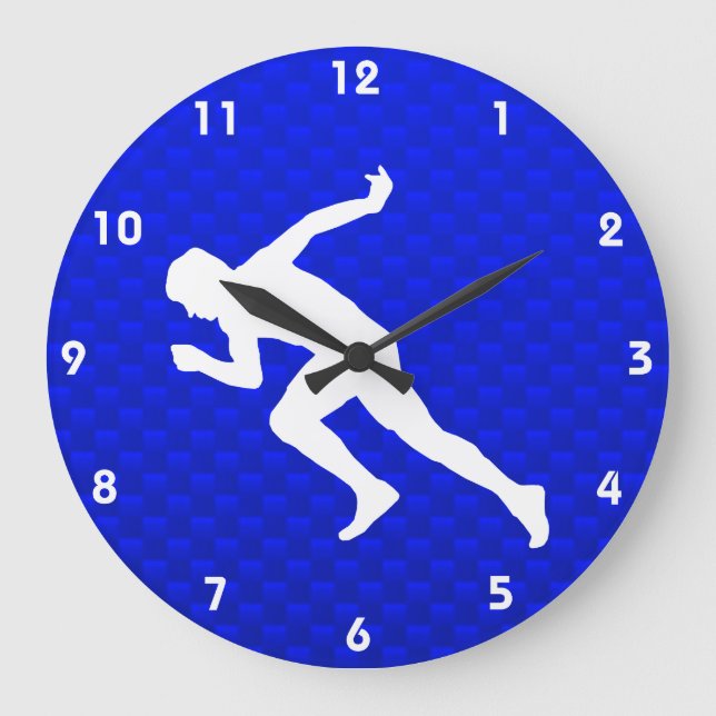 Grande Horloge Ronde Fonctionnement ; Bleu (Recto)