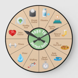 Grande Horloge Ronde Forme Corps Sain