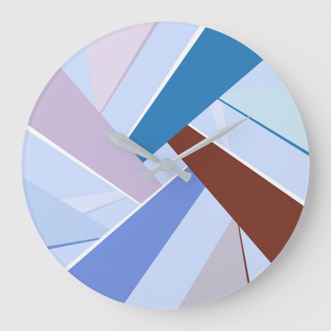 Grande Horloge Ronde Forme géométrique Abstraite 3 (Recto)