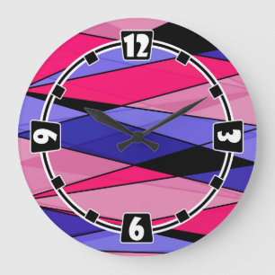 Grande Horloge Ronde formes géométriques modernes Abstraites triangles