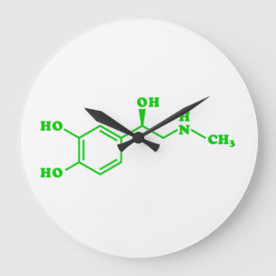 Grande Horloge Ronde Formule chimique moléculaire de l'adrénaline