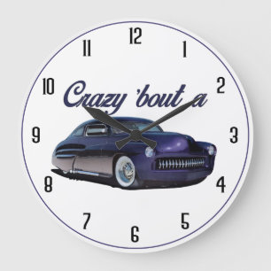 Grande Horloge Ronde Fou à propos d'une voiture