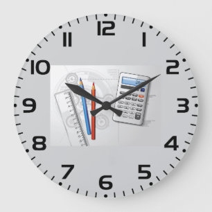 Grande Horloge Ronde Fournitures de bureau de dessin technique