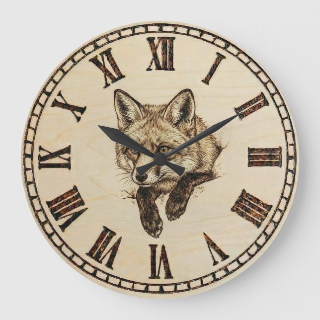 Grande Horloge Ronde  Fox Wall Clock (Recto)