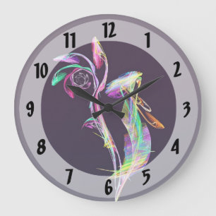 Grande Horloge Ronde Fractal - Cacatoès