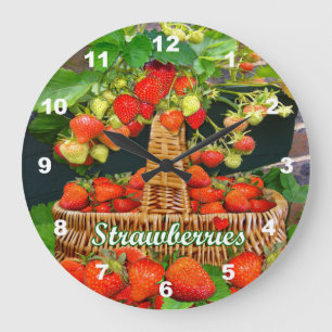 Grande Horloge Ronde Fraise