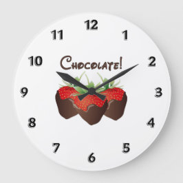 Grande Horloge Ronde Fraise de chocolat