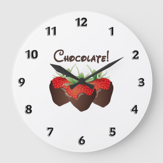 Grande Horloge Ronde Fraise de chocolat (Recto)