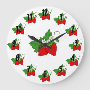 Grande Horloge Ronde Fraises