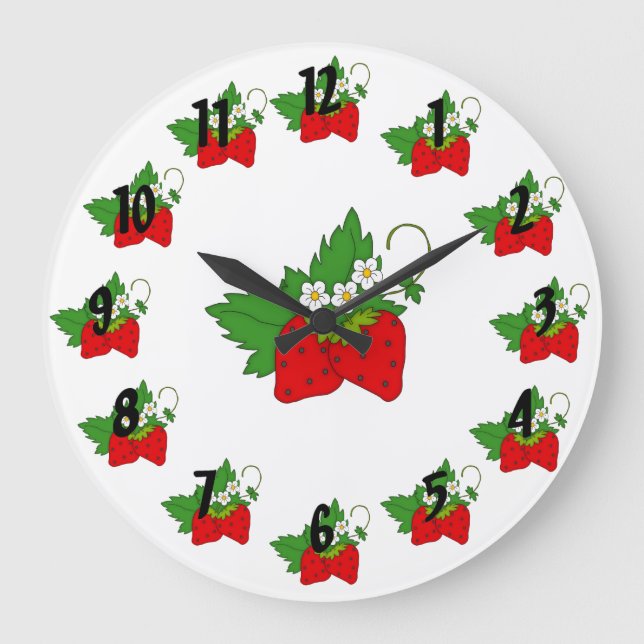 Grande Horloge Ronde Fraises (Recto)