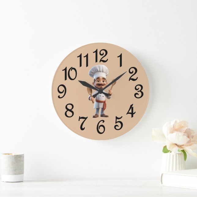 Grande Horloge Ronde French Country Chief Acrylic Wall Clock (Maison)