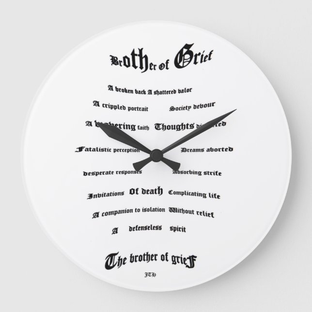 Grande Horloge Ronde Frère du deuil (Recto)