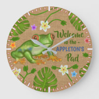 Frog Welcome to the Pad Tropical Personalized