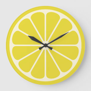 Grande Horloge Ronde Fruit de citron
