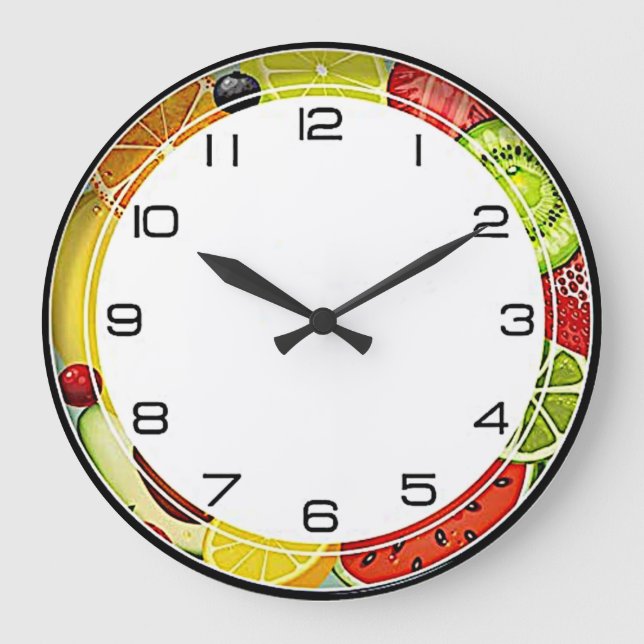 Grande Horloge Ronde Fruit de cuisine (Recto)