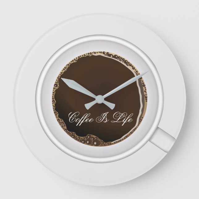 Grande Horloge Ronde Fun Café Thème Cuisine Horaires (Recto)