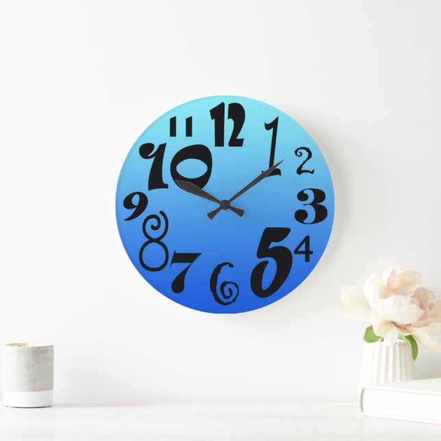 Grande Horloge Ronde Fun funky numbers (Maison)