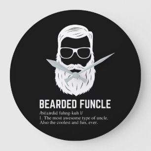 Grande Horloge Ronde Funcle strié Funny Uncle Définition