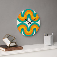 Funky Eclectic Retro Demi Cercles Art Motif