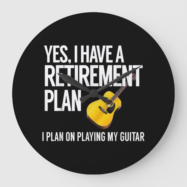 Grande Horloge Ronde Funny Guitar (Recto)