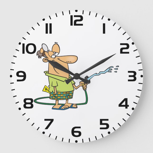 Grande Horloge Ronde Funny Retired Doctor Gardening Garden Hose (Recto)