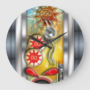 Grande Horloge Ronde Funny retro Pinball Machine