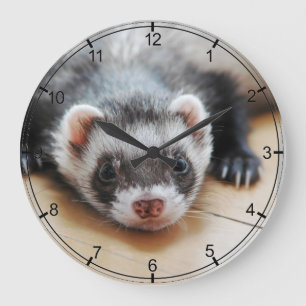 Grande Horloge Ronde Furet de sable