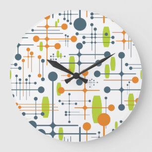 Grande Horloge Ronde Futuriste rétro