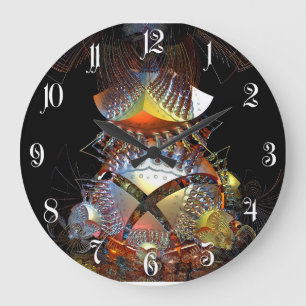 Grande Horloge Ronde Futuristic 3D