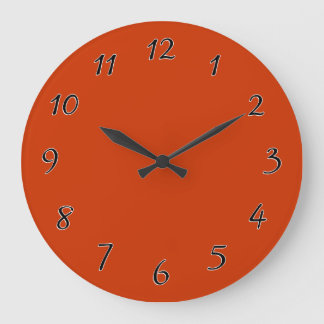 Grande Horloge Ronde Gabarit orange