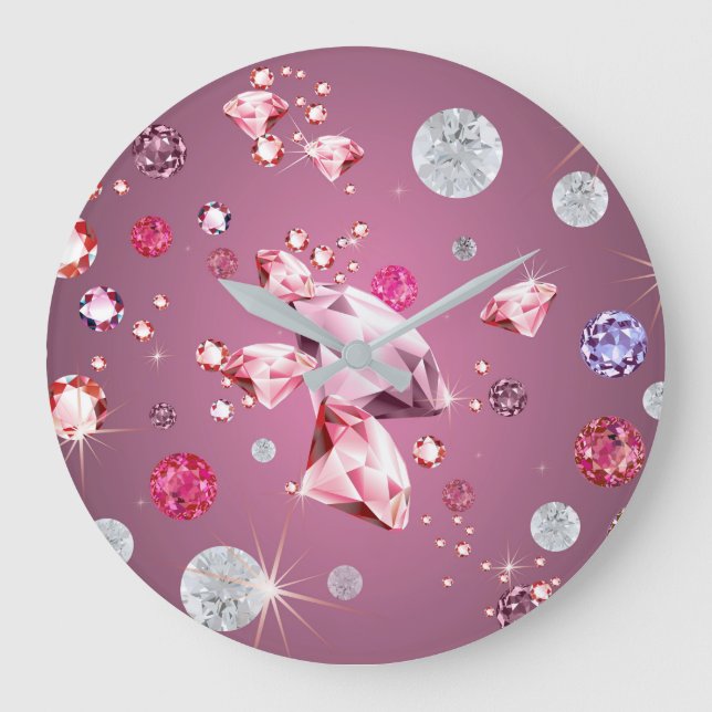 Grande Horloge Ronde Galaxie de diamant 9 (Recto)