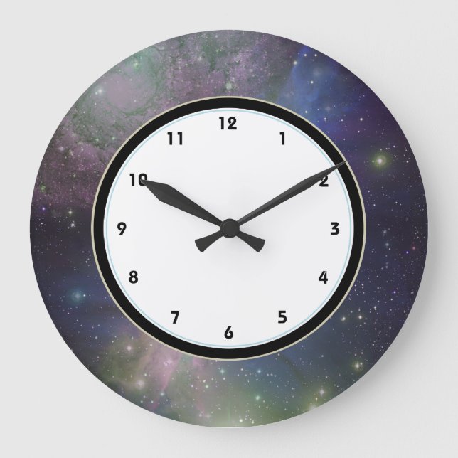Grande Horloge Ronde Galaxie d'espace extra-atmosphérique, étoiles et (Recto)