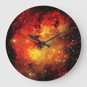 Grande Horloge Ronde Galaxie tombée en feu