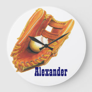 Grande Horloge Ronde Gant et boule de base-ball