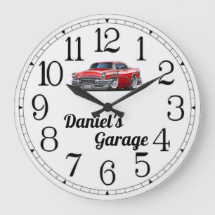 Grande Horloge Ronde Garage classique de Daniel