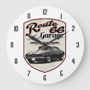 Grande Horloge Ronde Garage de l'itinéraire 66
