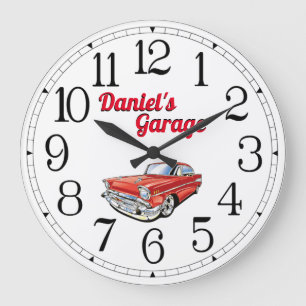 Grande Horloge Ronde Garage de voiture classique de Daniel