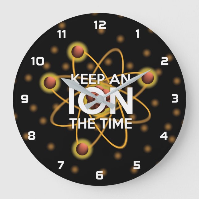 Grande Horloge Ronde GARDER UN ION LE TEMPS Science (Recto)