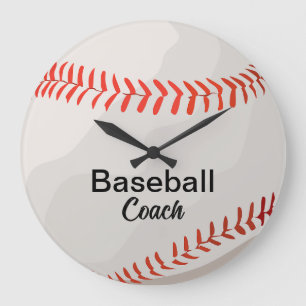 Grande Horloge Ronde Gardiens de l'entraîneur de baseball personnalisés
