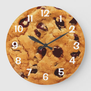 Grande Horloge Ronde Gâteau aux pépites de chocolat