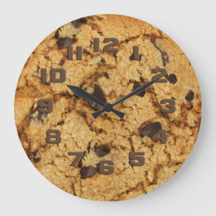 Grande Horloge Ronde Gâteau aux pépites de chocolat