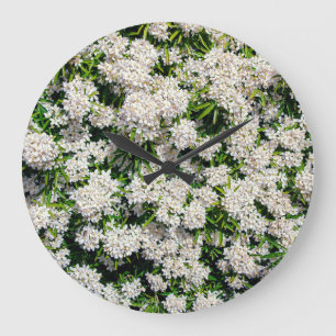 Grande Horloge Ronde Géométrie dorée : Ventilateur Motif