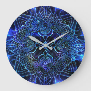 Grande Horloge Ronde Géométrie galactique électrique grand bleu