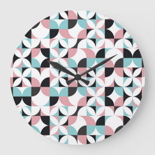 Grande Horloge Ronde Géométrie minimaliste, illustration de style scand
