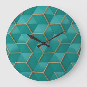 Grande Horloge Ronde géométrique