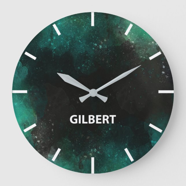 Grande Horloge Ronde Gilbert Time Zone Salle de presse Wall (Recto)