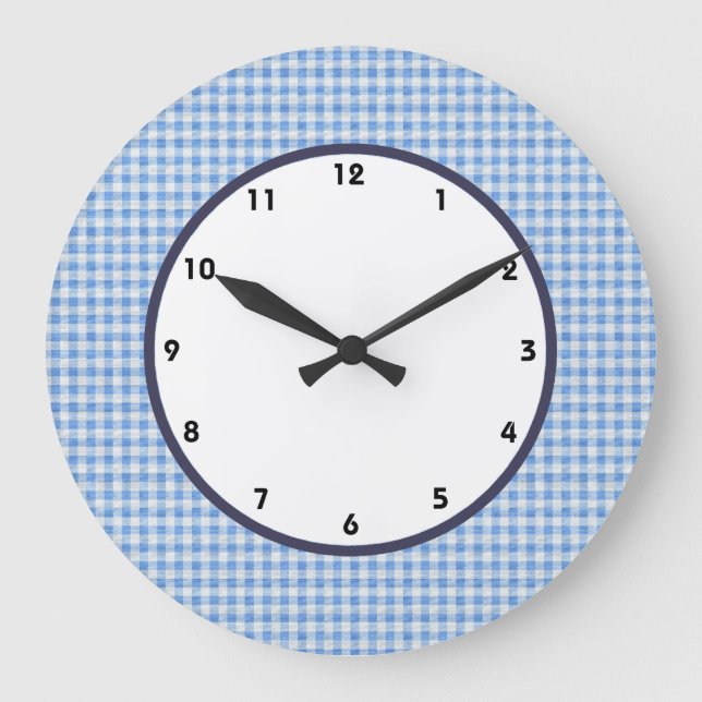 Grande Horloge Ronde gingham blue (Recto)