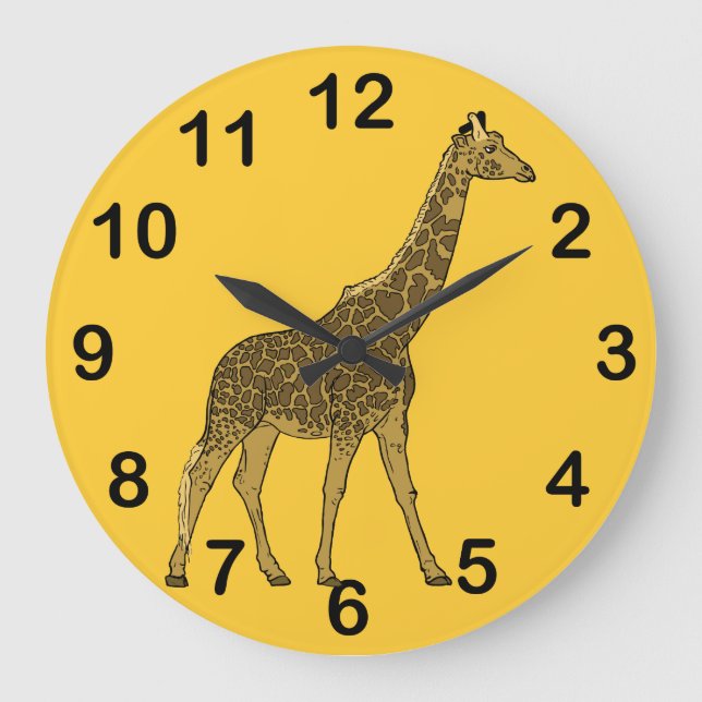 Grande Horloge Ronde Girafe aimable (Recto)